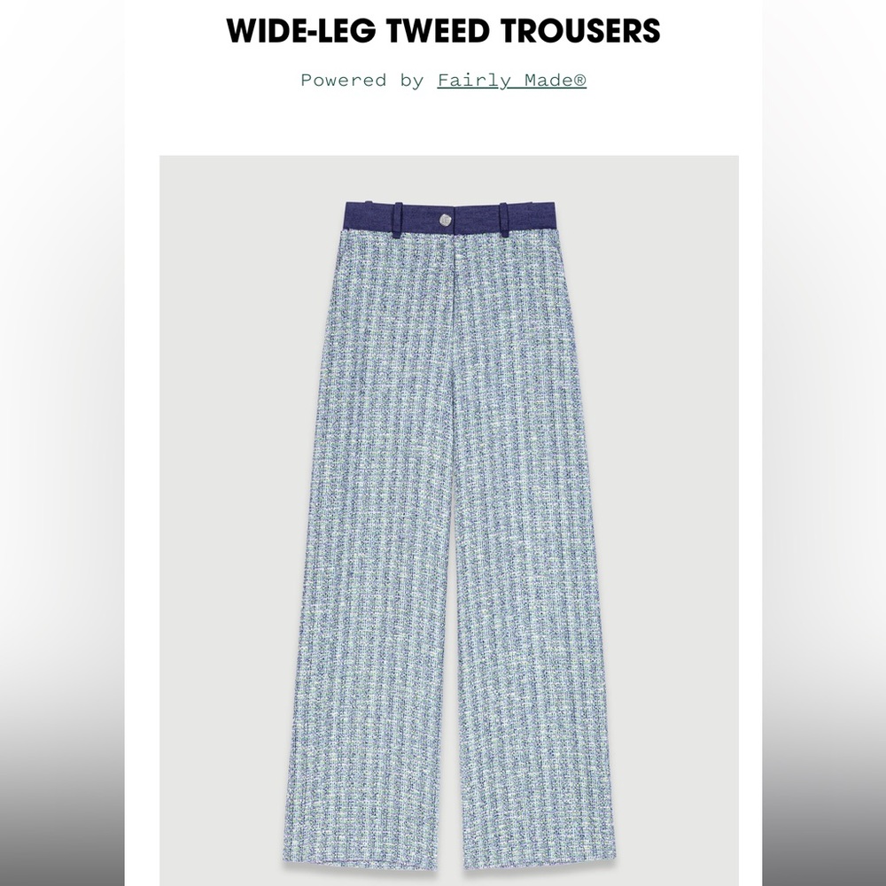 NWT Maje Wide Leg tweed trousers